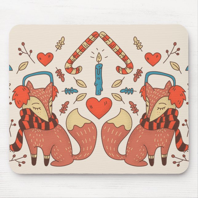 Mousepad Raposa de Natal Hygee (Frente)