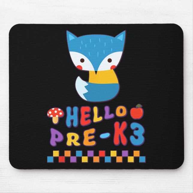 Mousepad Raposa Fofa De Volta à Escola Animal da Floresta P (Frente)