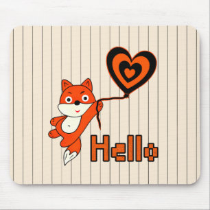 Mousepad Raposa laranja com compressa de rato com gel de co