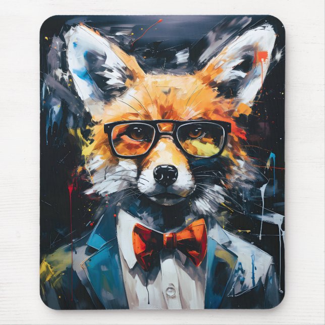 Mousepad Raposa Mínima de Abstrato (Frente)