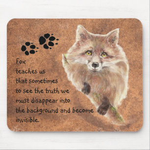 Mousepad Raposa, Totem Animal, Guia Espiritual, Símbolo