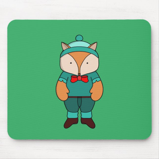 Mousepad Raposa verde branca (Frente)