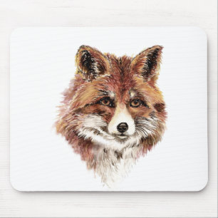 Mousepad Raposa Vermelha Cura, Aquarela Natureza, Vida Selv