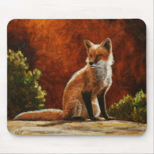 Mousepad Raposa Vermelha Cuta Sentada No Sol