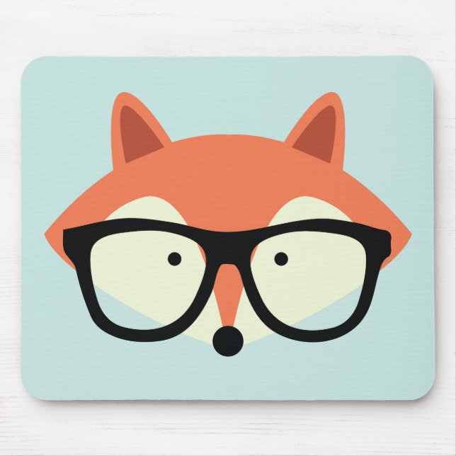 Mousepad Raposa Vermelha Hipster (Frente)