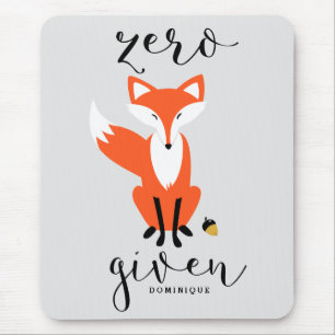 Mousepad Raposa Zero Dada Engraçada Pun Personalizada Mouse