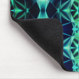 Mousepad Rapto acrílico azul-esverdeado, formas de espelham