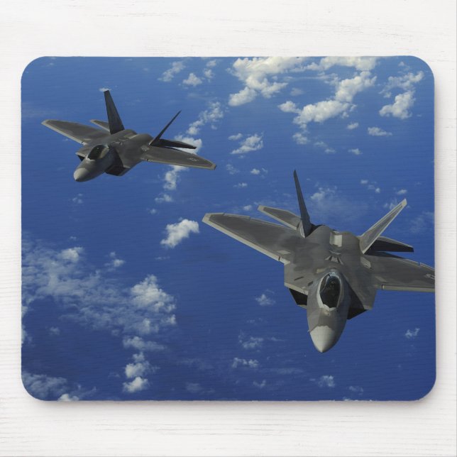 Mousepad RAPTORES F-22 da Força Aérea dos EUA em voo perto  (Frente)