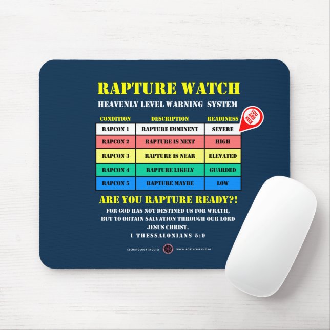 Mousepad Rapture Alert Levels (Com mouse)