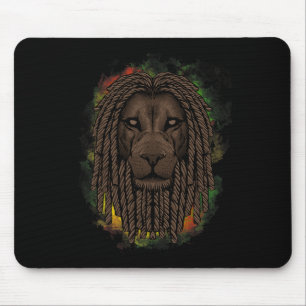 Mousepad Rasta Lion Com Dreads - Mostre Seu Orgulho E Regga