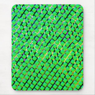 Mousepad Rastreio amarelo e escuro, verde-claro ao quadrado