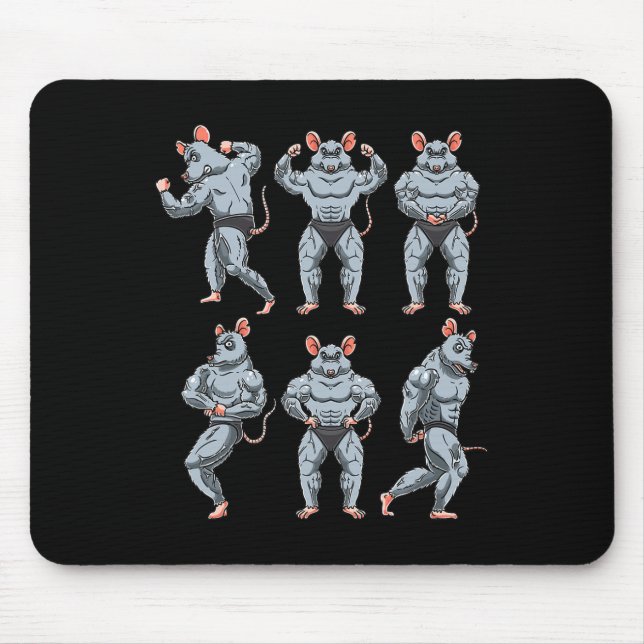 Mousepad Rat Bodybuilding Malhação Gym Motivation Bodybuild (Frente)