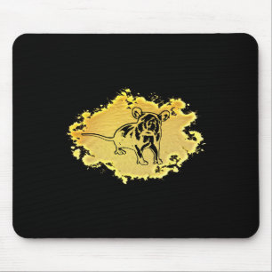 Mousepad Rat Motif Rodent Cute Rat Mão Queijo Anima