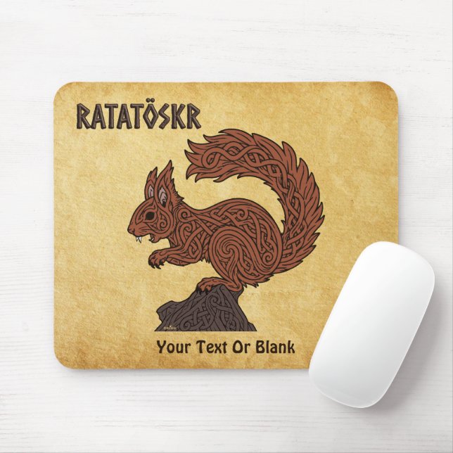 Mousepad Ratatöskr, Esquilo Nórdico/Viking (Com mouse)