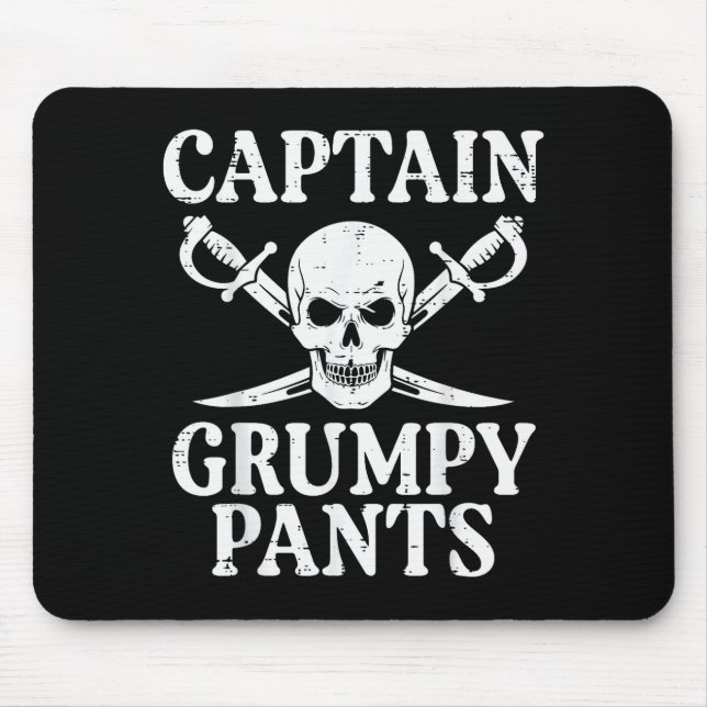 Mousepad Rate Captain Mpy Pants Funny Humor Quote Men Women (Frente)