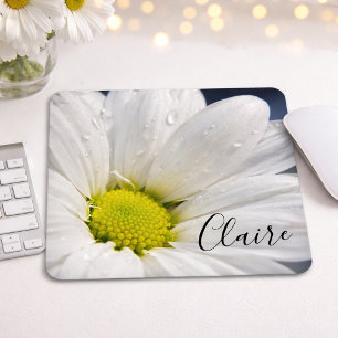 Mousepad Rato com Almofada de Daisy com Gotículas de Orvalh