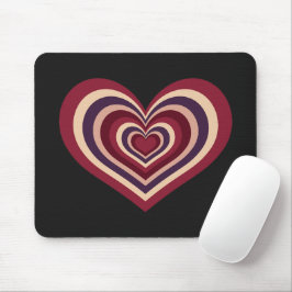 Mousepad Rato com Coração Listrado Retro