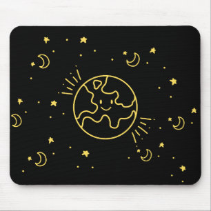 Mousepad Rato da Terra do Doodal Amarelo Negro