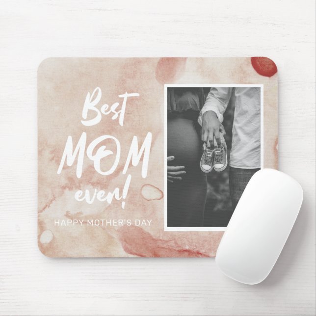 Mousepad rato de água salpicante melhor mãe do dia de as mã (Com mouse)