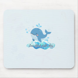 Mousepad Rato de Baleia Fofa | estética de Produtividade Ca