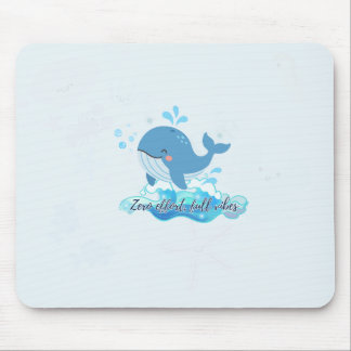 Mousepad Rato de Baleia Fofa | estética de Produtividade Ca