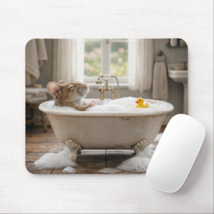 Mousepad Rato de banho de espuma