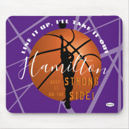 Mousepad Rato de basquetebol Gel Pad Roxo HAMbyWG
