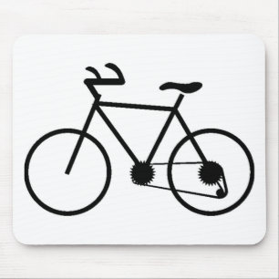 Mousepad Rato de Borracha com Bicicleta Preta Personalizado