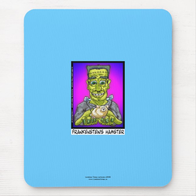 Mousepad Rato de Borracha Divertido do Hamster do Frankenst (Frente)
