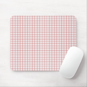 Mousepad Rato de Borracha Estético Xadrez Vermelho Fofo