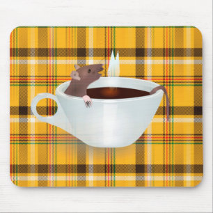 Mousepad rato de café