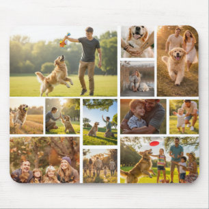 Mousepad Rato de Colagem de 12 Fotos Único Moderno