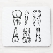 Rato de Computador de Anatomia Dental Vintage, Den