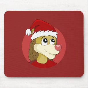 Mousepad Rato de desenho animado de leão segurando uma bola