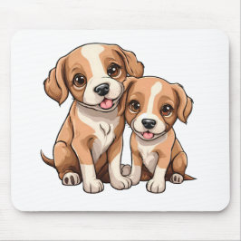 Mousepad Rato de dois cachorrinhos
