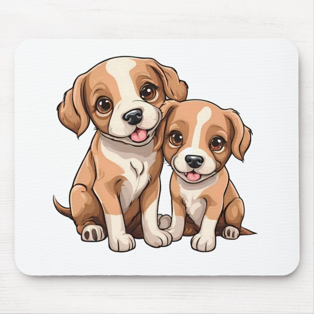 Mousepad Rato de dois cachorrinhos (Frente)