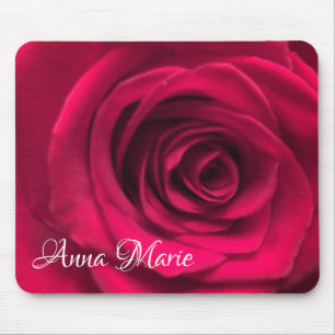 Mousepad Rato de Flor Rosa Vermelha