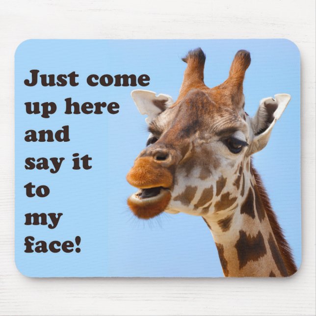 Mousepad Rato de girafa engraçado (Frente)