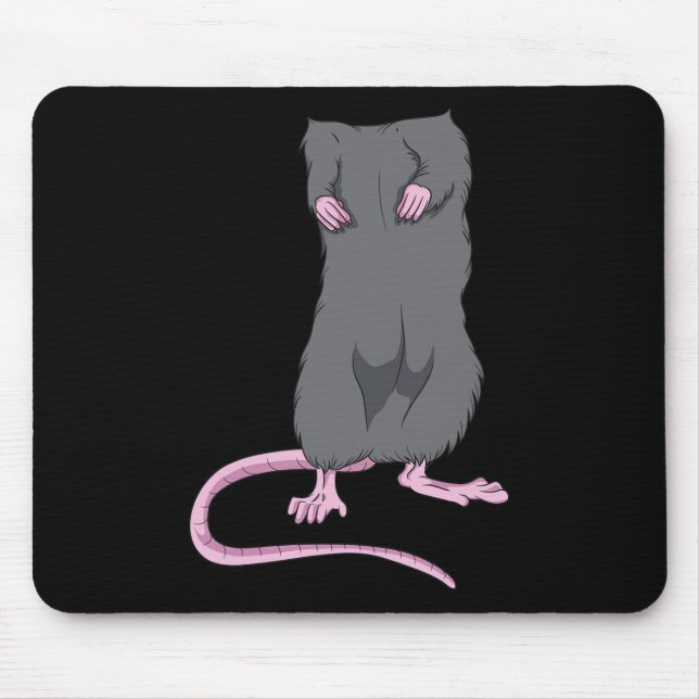 Mousepad Rato de Halloween Rat Corpo Fácil De Mouse Diverti (Frente)