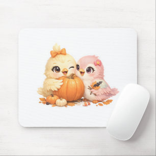 Mousepad Rato de Mesa de Amigos Pássaros de Halloween Fofo