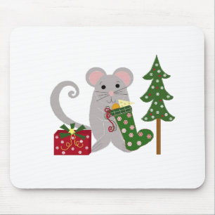 Mousepad Rato de Natal Festivo