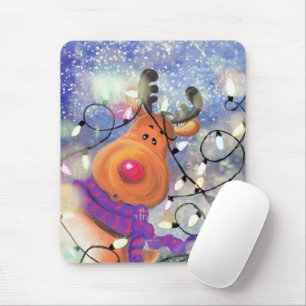 Mousepad Rato de Natal Pad Happy Reindeer
