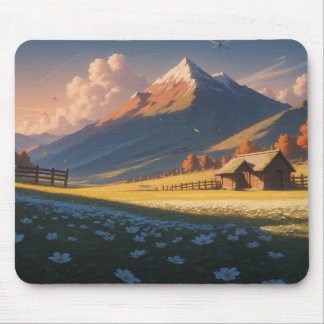 Mousepad Rato de Paisagem Montanhosa Ergonométrica com Puls