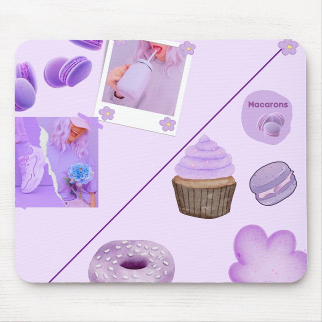 Mousepad Rato de Pastel Doce Estético (Frente)