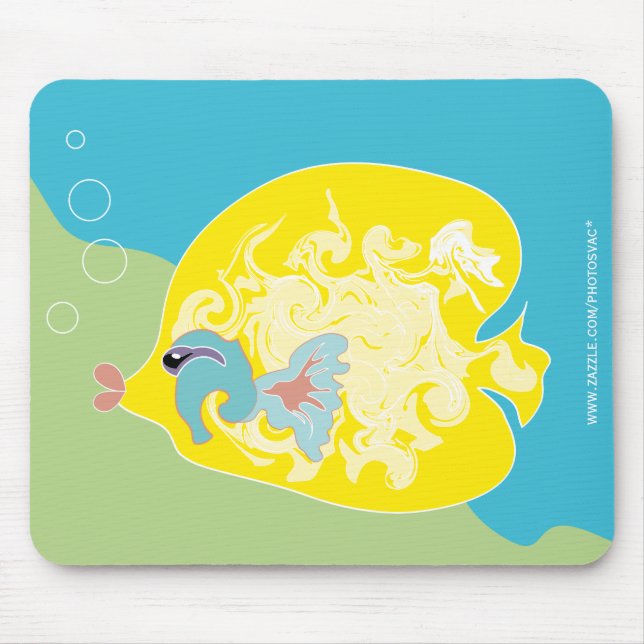 Mousepad Rato de peixe amarelo (Frente)