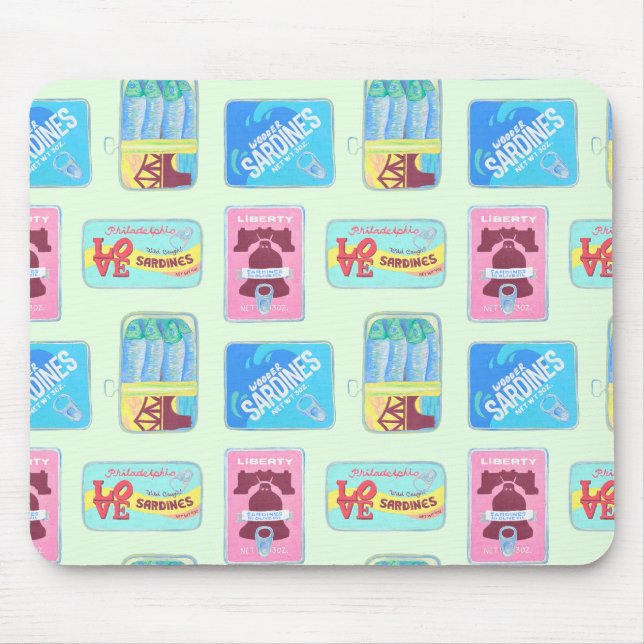 Mousepad Rato de Peixe em Lata da Filadélfia - Presente da  (Frente)