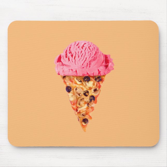 Mousepad Rato de Teclado Pizza de Sorvete (Frente)