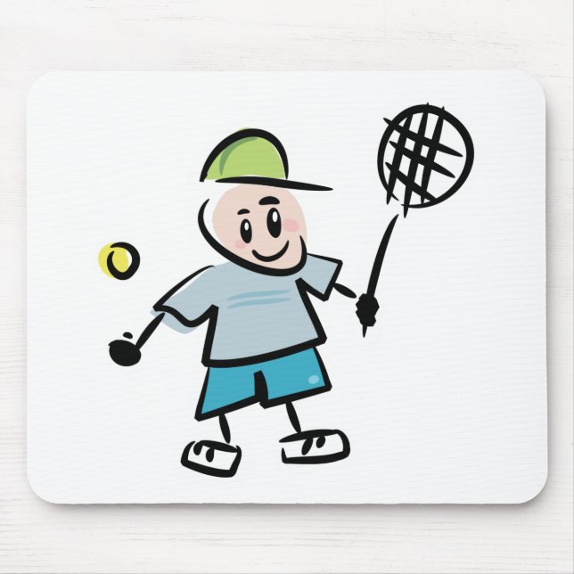Mousepad Rato de Ténis de Desenho Animado (Frente)