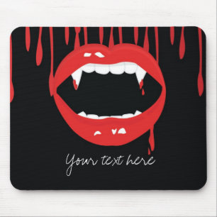 Mousepad Rato de Vampire Dripping Blood Halloween Teeth