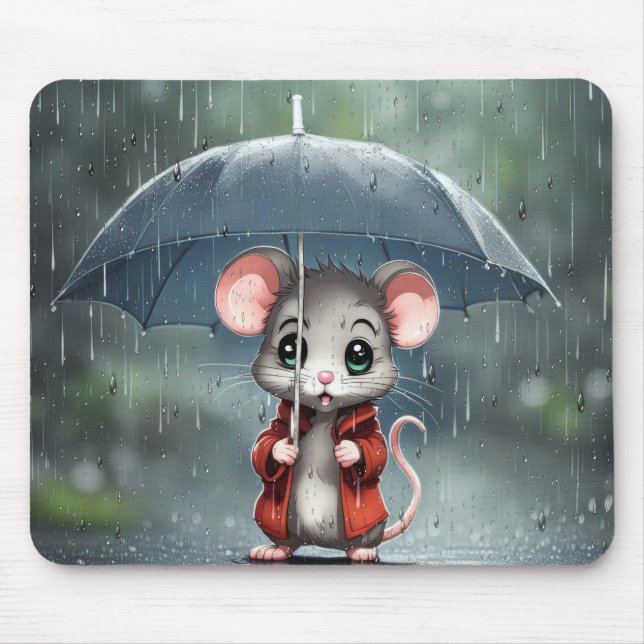 Mousepad Rato debaixo de um guarda-chuva (Frente)